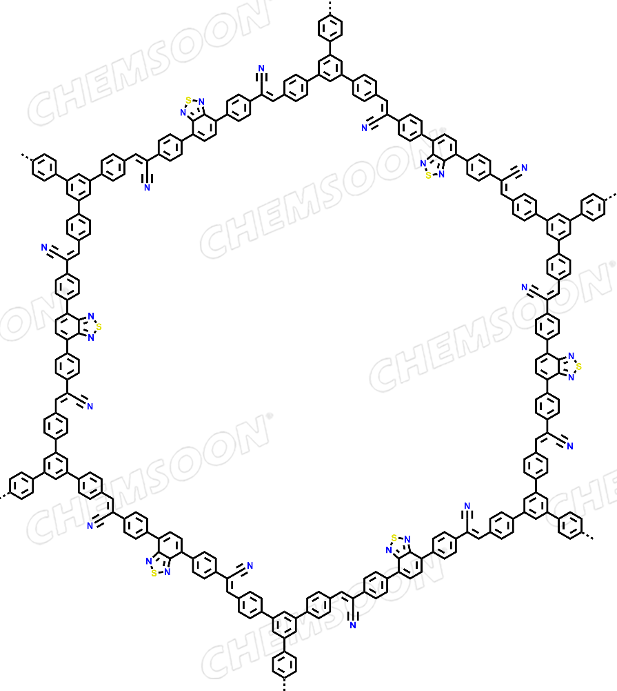 5'-(4-formylphenyl)-[1,1':3',1''-terphenyl]-4,4''-dicarbaldehyde, polymer with 2,2'-(benzo[c][1,2,5]thiadiazole-4,7-diylbis(4,1-phenylene))diacetonitrile