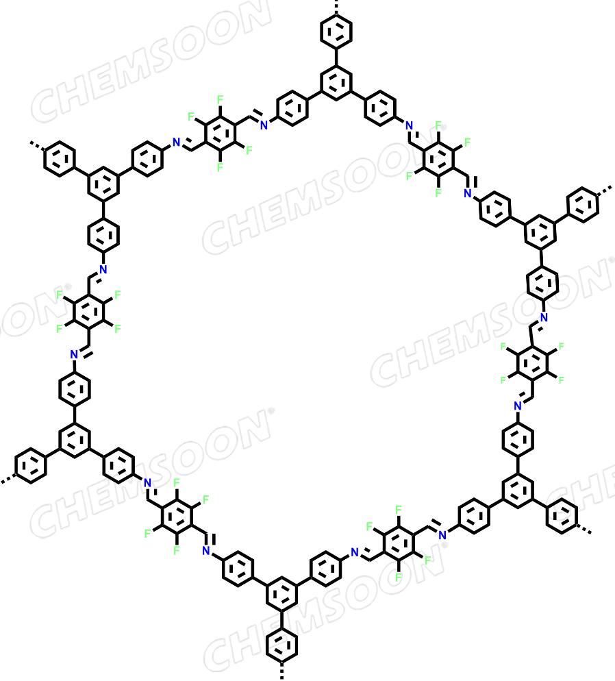 1,4-Benzenedicarboxaldehyde, 2,3,5,6-tetrafluoro-, polymer with 5′-(4-aminophenyl)[1,1′:3′,1′′-terphenyl]-4,4′′-diamine